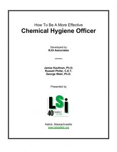 Chemical Hygiene Officer Notebook Cover
